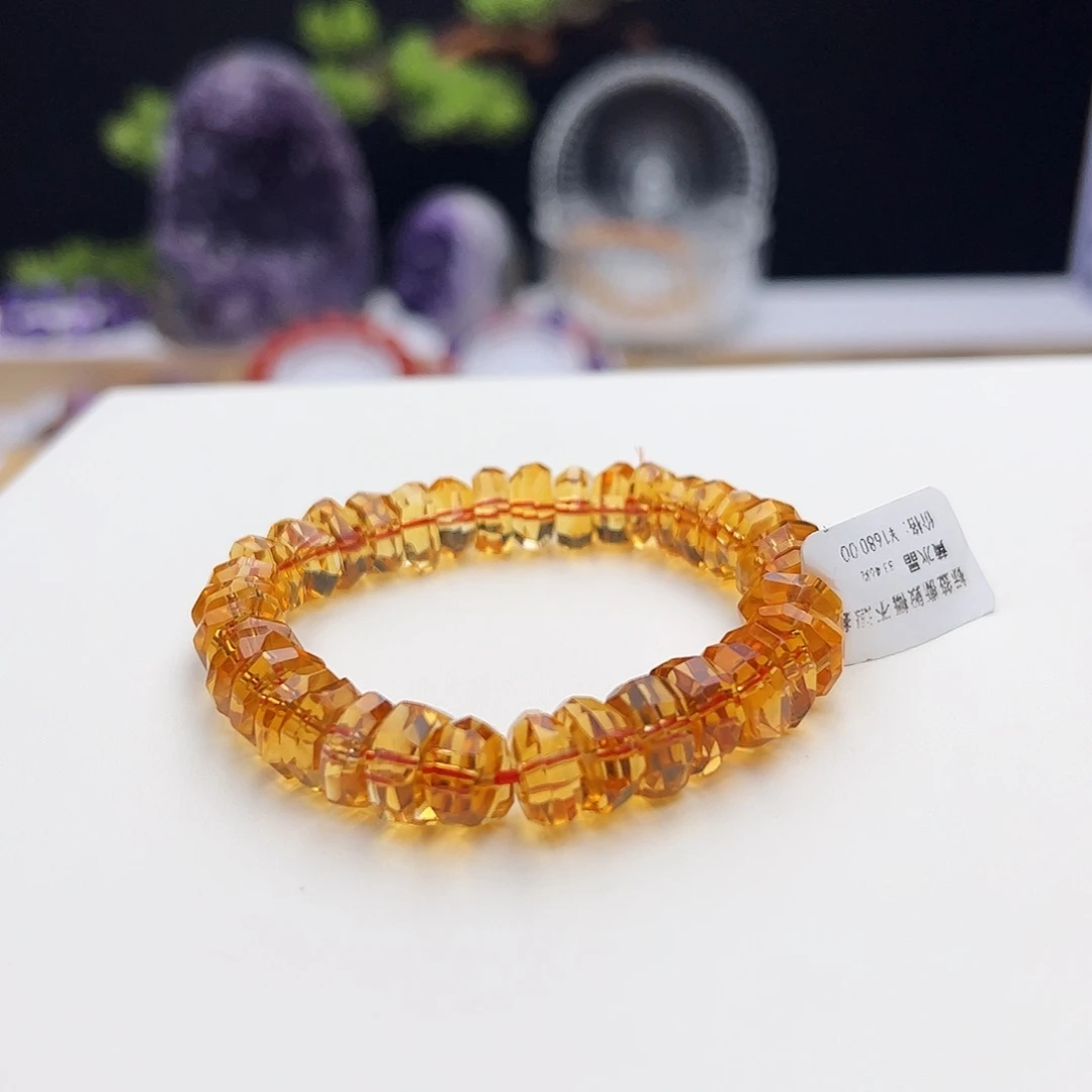 水晶手链未镶嵌S****子黄水晶33.46