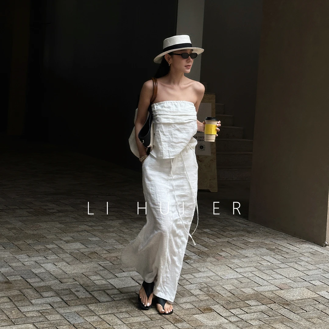 LiHuiEr李慧儿【雾港晨街】2025夏季新款轻奢潮流女半身裙LL025139