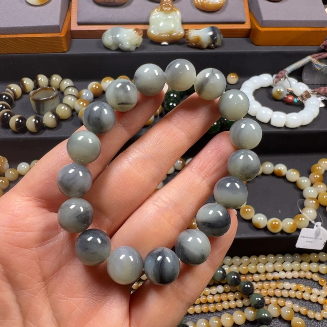 和田玉未镶嵌手链卡12