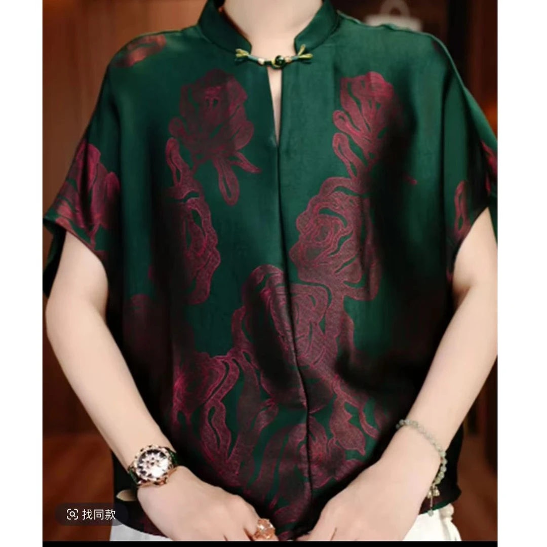 22226女士时尚宽松轻薄透气气质国风上衣