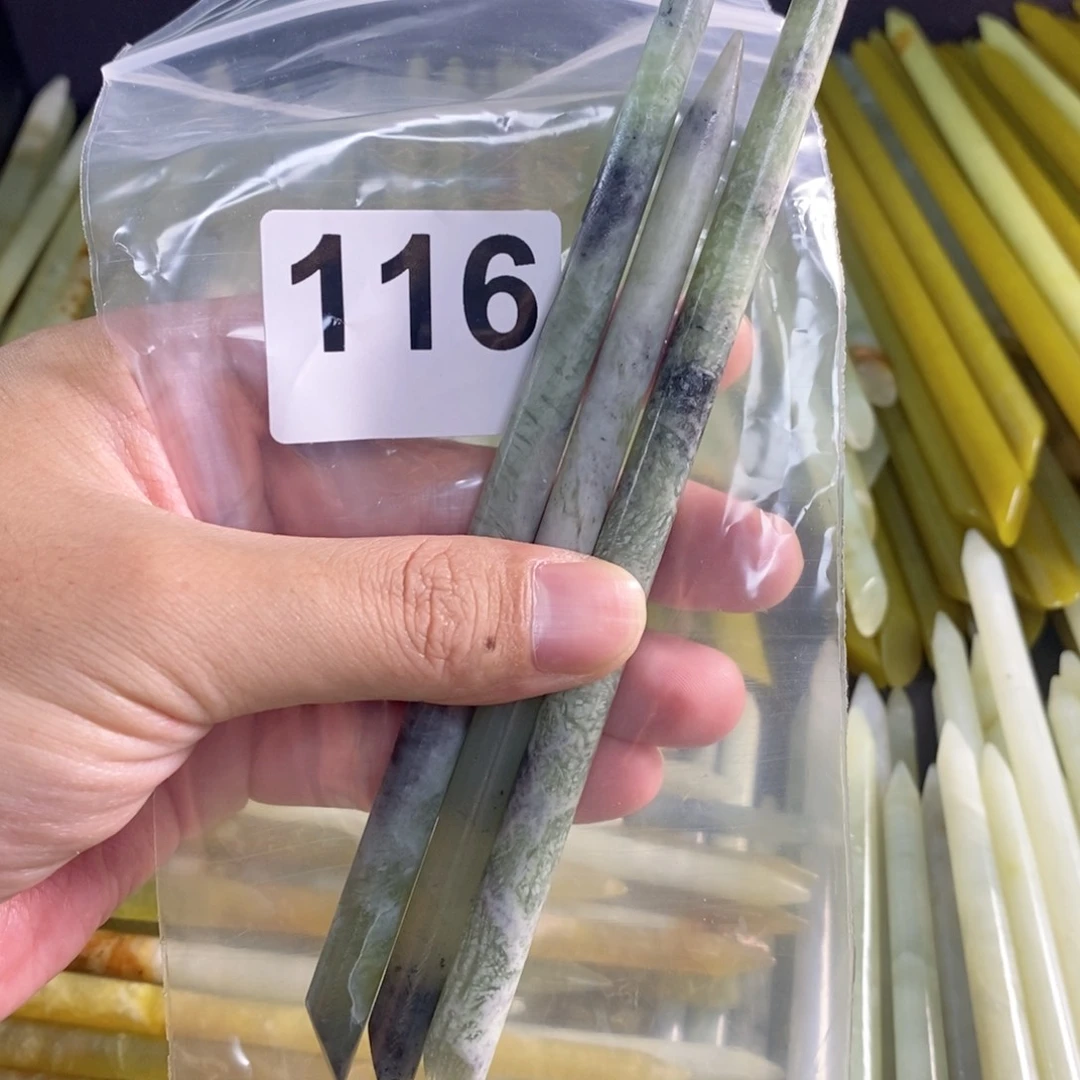 未镶嵌蛇纹石玉发簪
