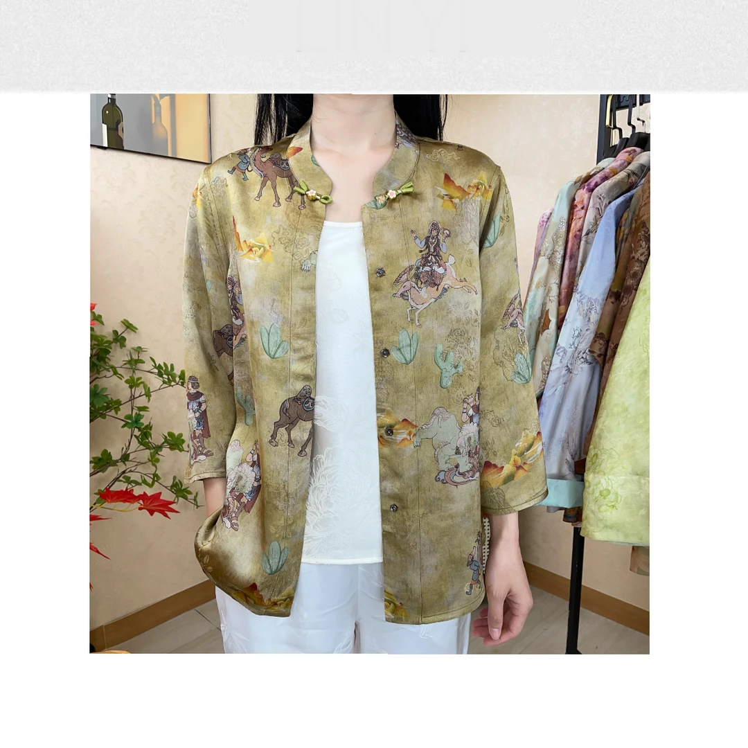 659 新款中式国风时尚洋气压花显瘦休闲外套