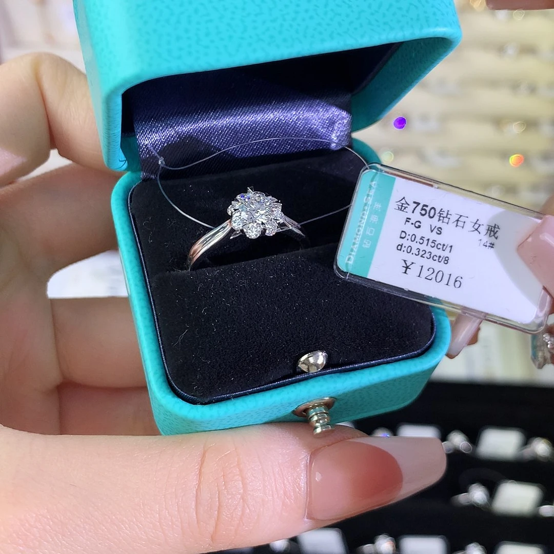 钻石戒指/指环18K金镶嵌DS25010136