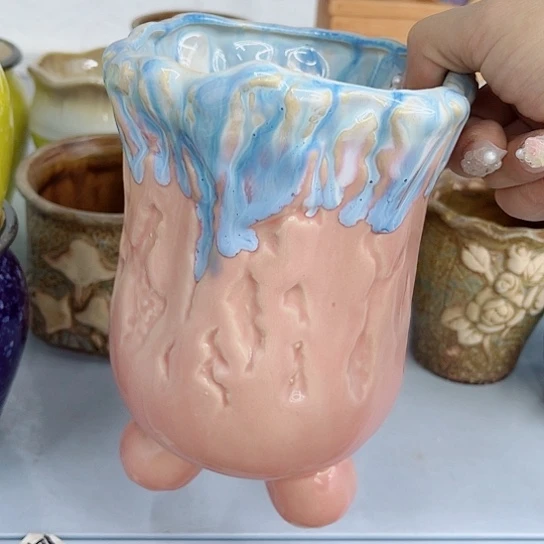 多肉绿植陶瓷花盆9.9包邮，有空