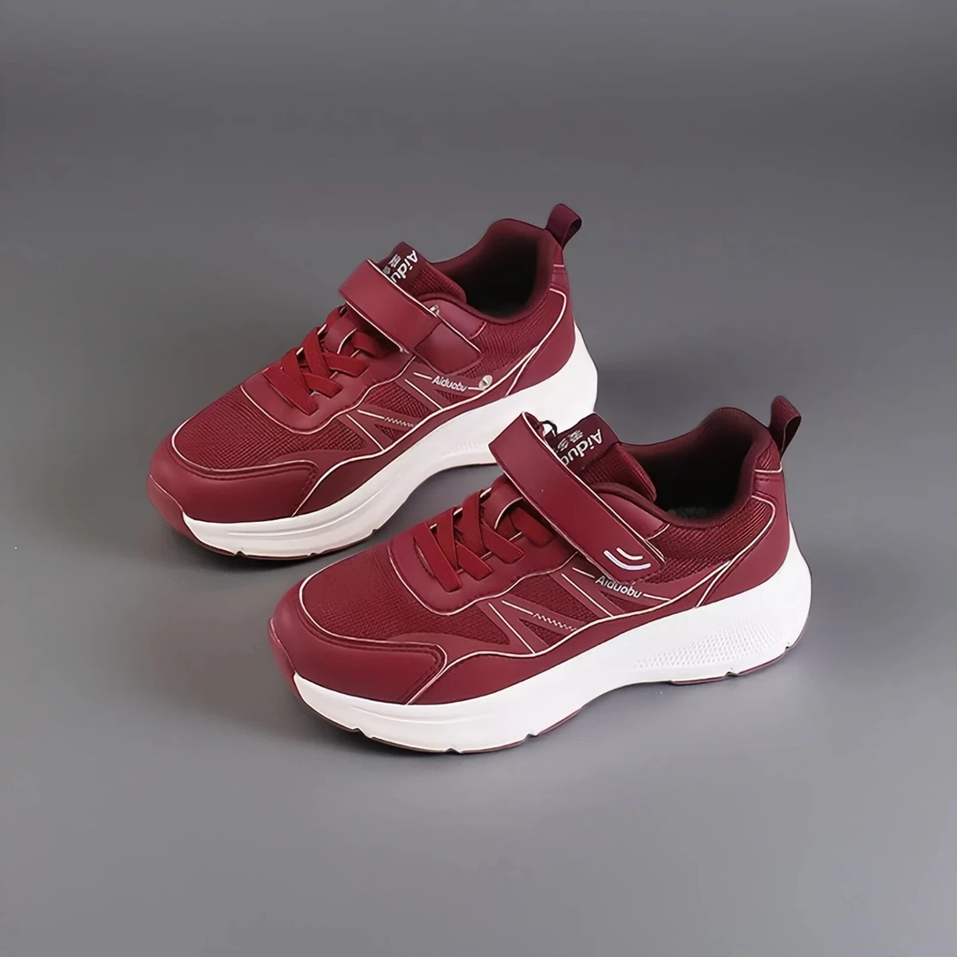 中老年透气网面鞋防滑轻便健步鞋夏季广场舞网面运动鞋软底护脚踝