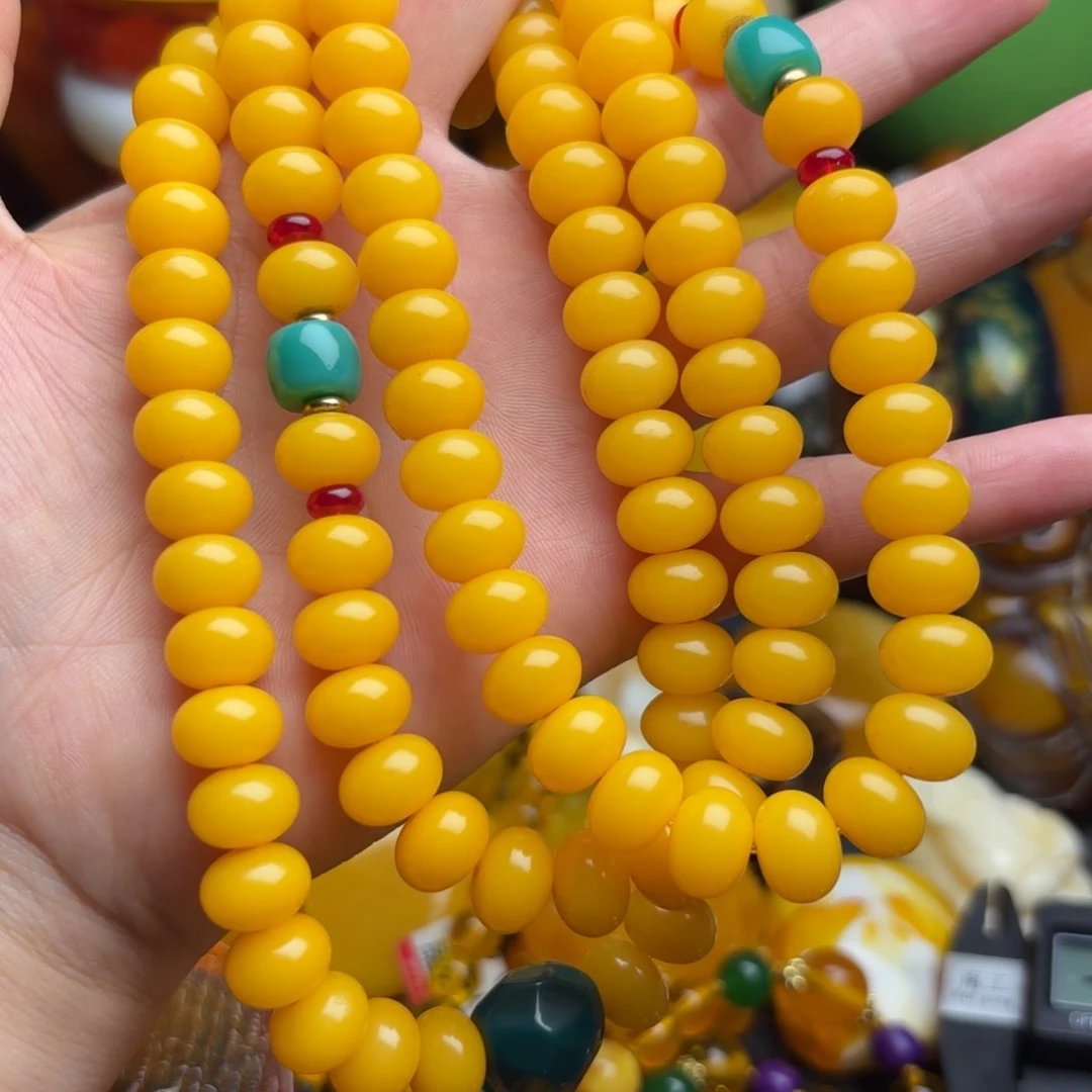 未镶嵌琥珀手串蜜蜡