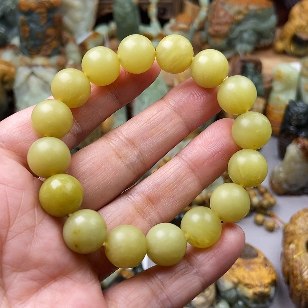 蛇纹石玉手串合金