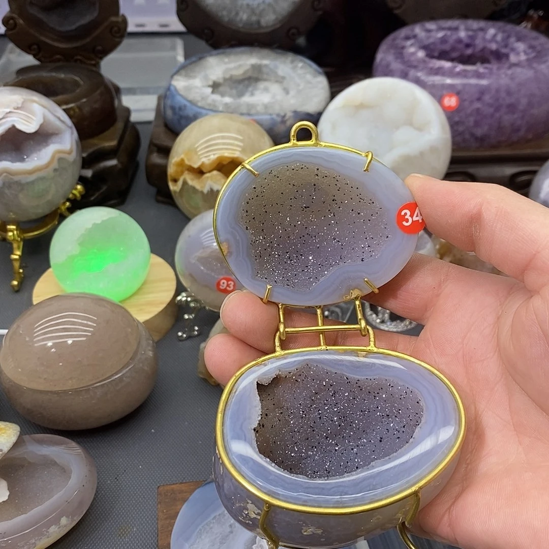 紫晶未镶嵌摆件聚宝盆