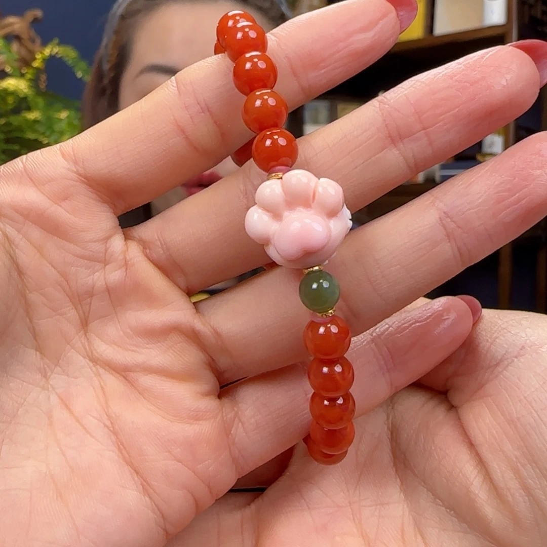 南红玛瑙手链未镶嵌