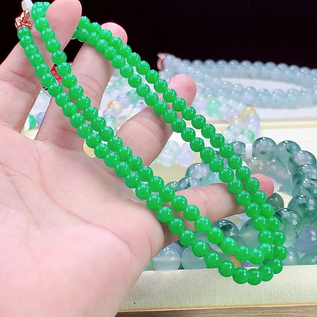 翡翠未镶嵌手链卡5+