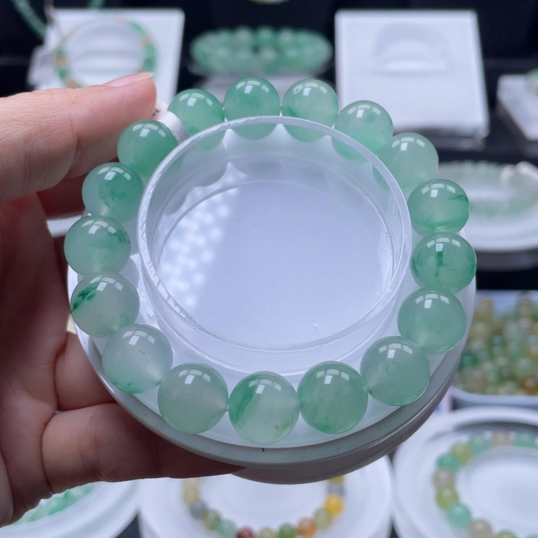 石英质玉（非洲翠）未镶嵌手串精品货头