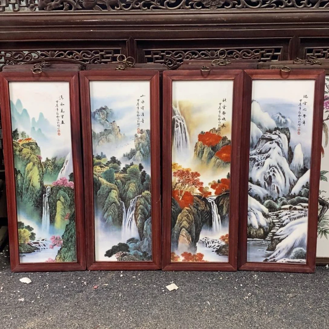 瓷片55*21*4 景德镇瓷板画柴窑烧制