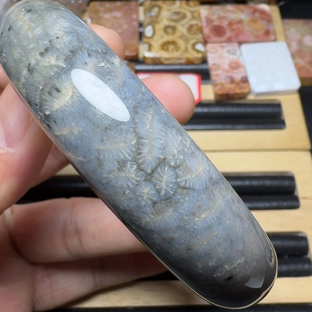 硅化玉纯天然色有机玉石未镶嵌61.5圈口