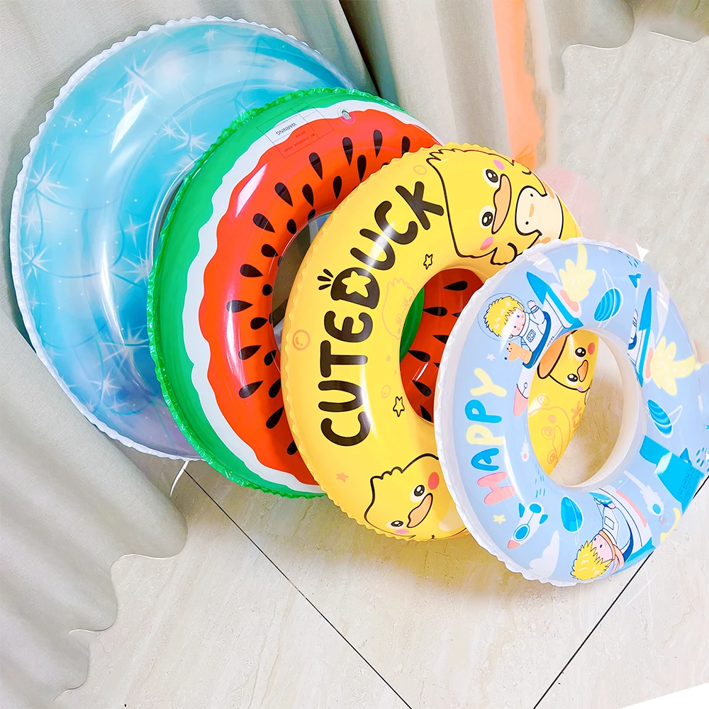 儿童游泳圈男女童腋下防侧翻小孩成人可爱卡通浮圈充气救生圈加厚