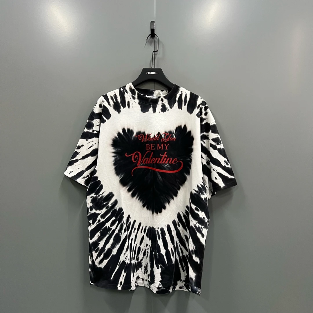 95新 Balenciaga/巴黎世家 扎染爱心短袖 S码/95新/014540