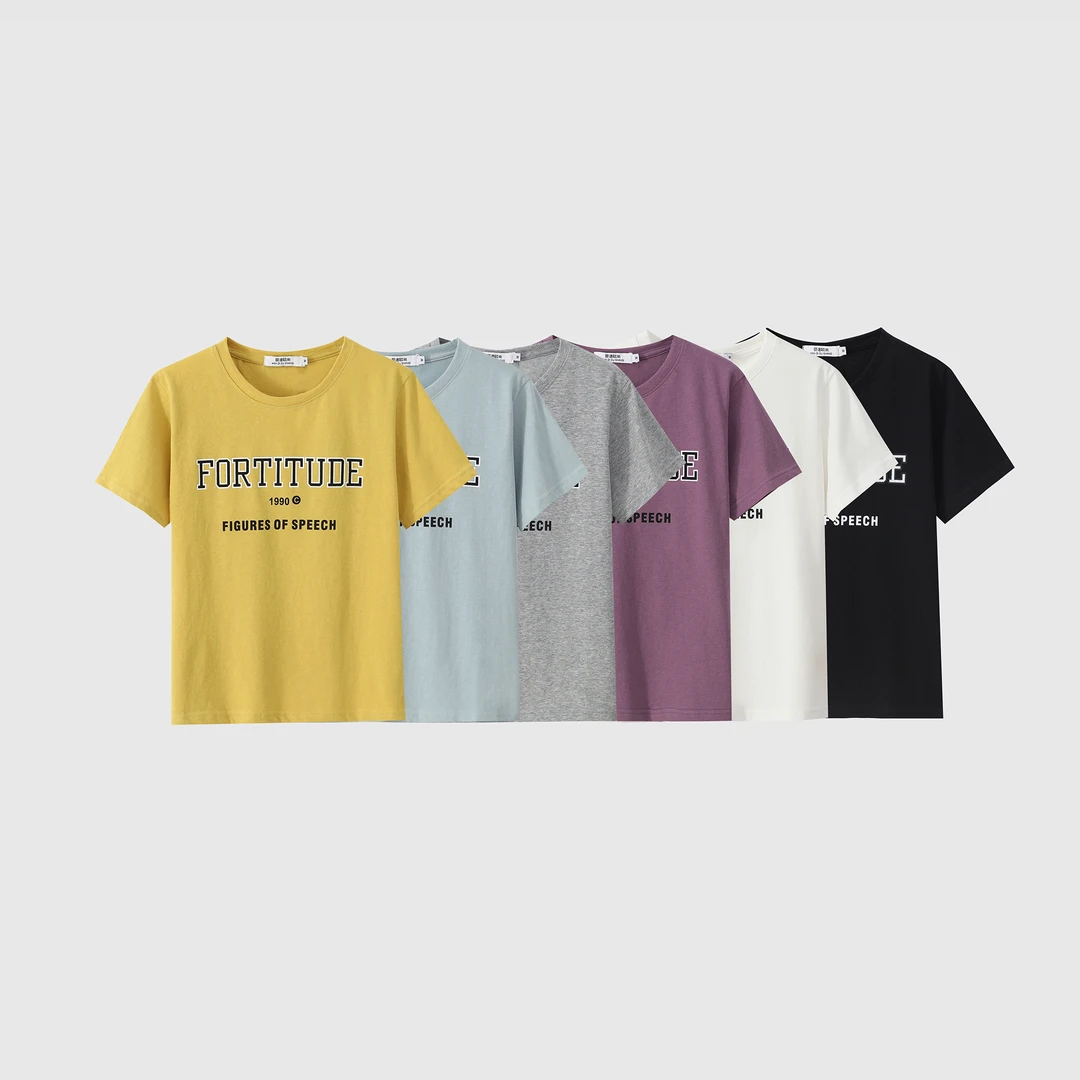 【蔓迪欧尚】2025夏季新款字母印花时尚休闲洋气百搭宽松短袖101