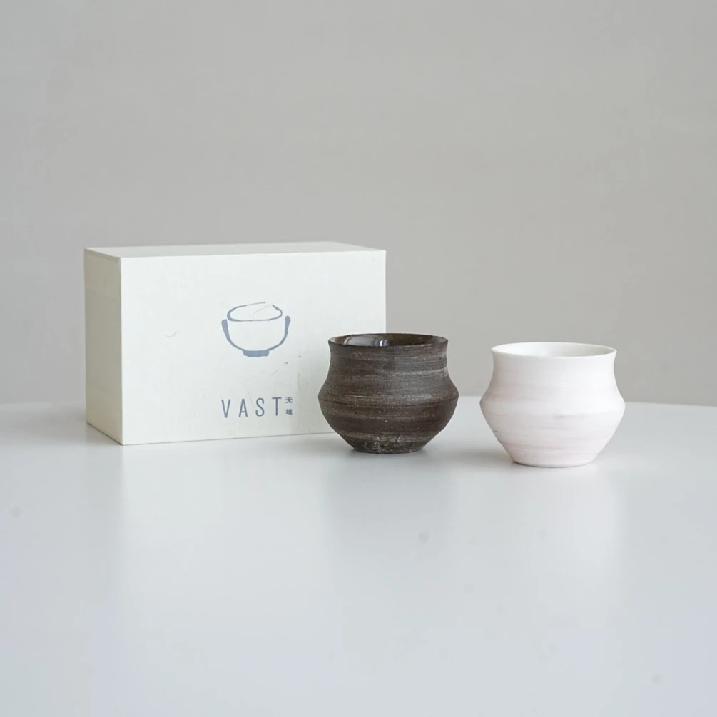 VAST无垠器皿 | 手作大肚陀螺杯茶杯可爱简约复古新中式陶瓷杯