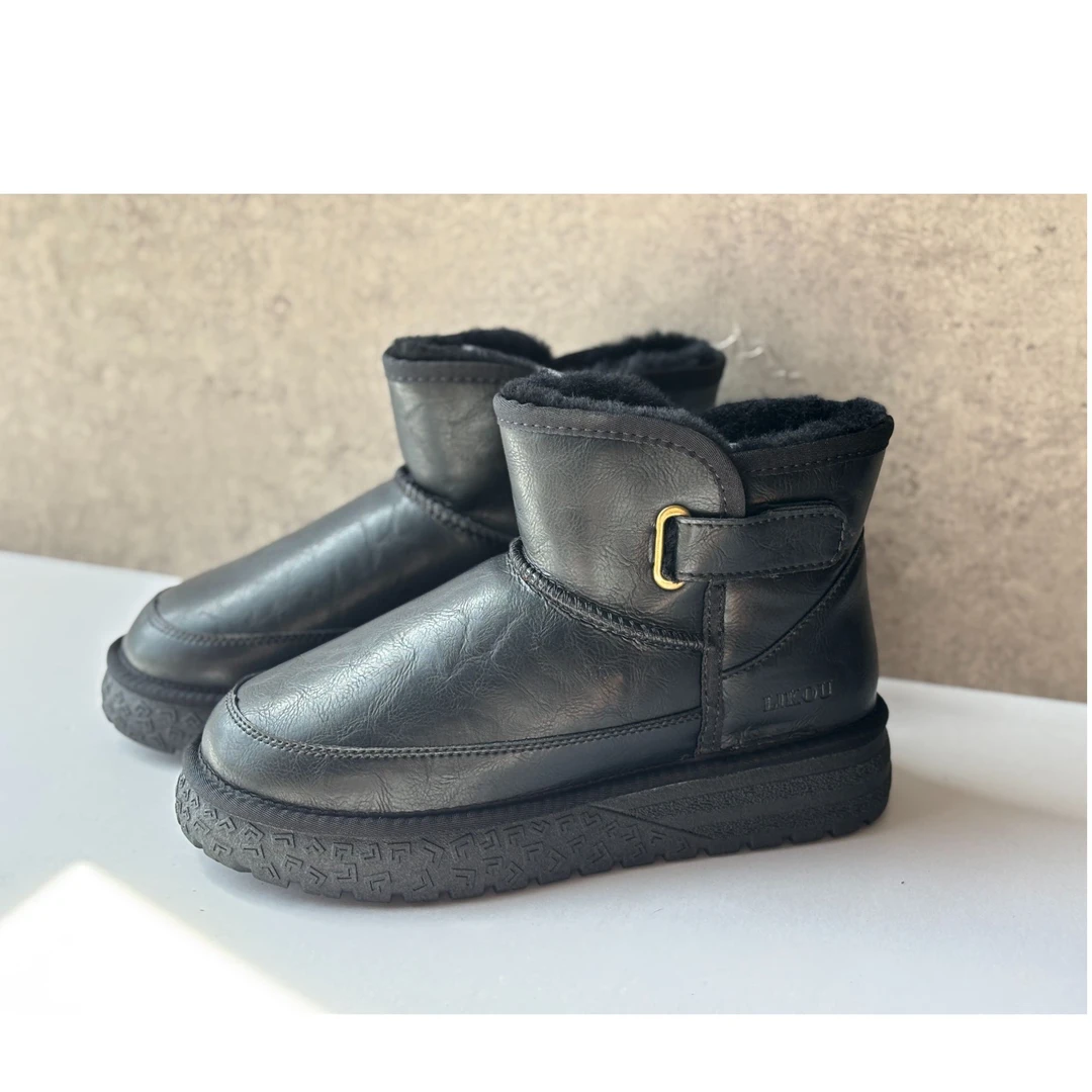 男款Z241内里全羊毛男士防水时尚真皮羊毛雪地靴百搭防滑保暖时尚