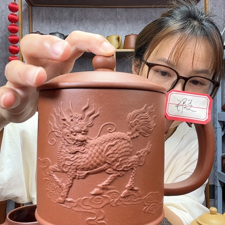 茶杯紫砂原矿清水泥550毫升