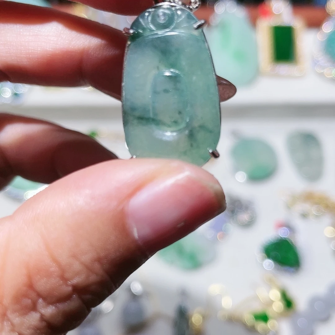 翡翠银S925镶嵌颈饰