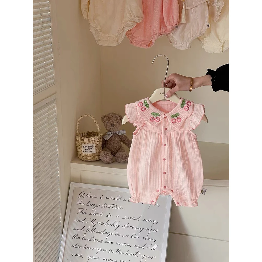 连衣裙夏装2025新款洋气公主婴儿夏季哈衣女宝宝包屁衣外出服潮