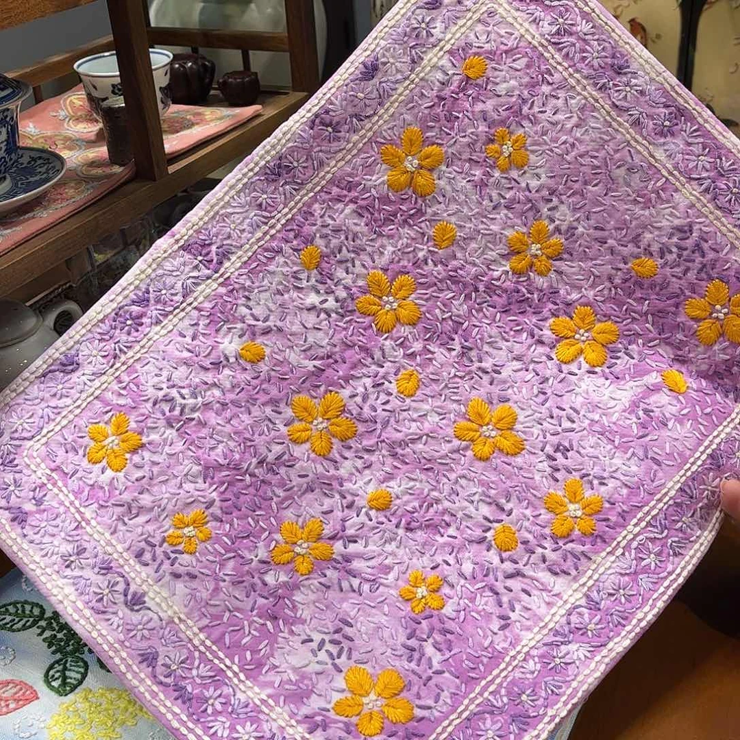 规格30.40刺子绣茶席