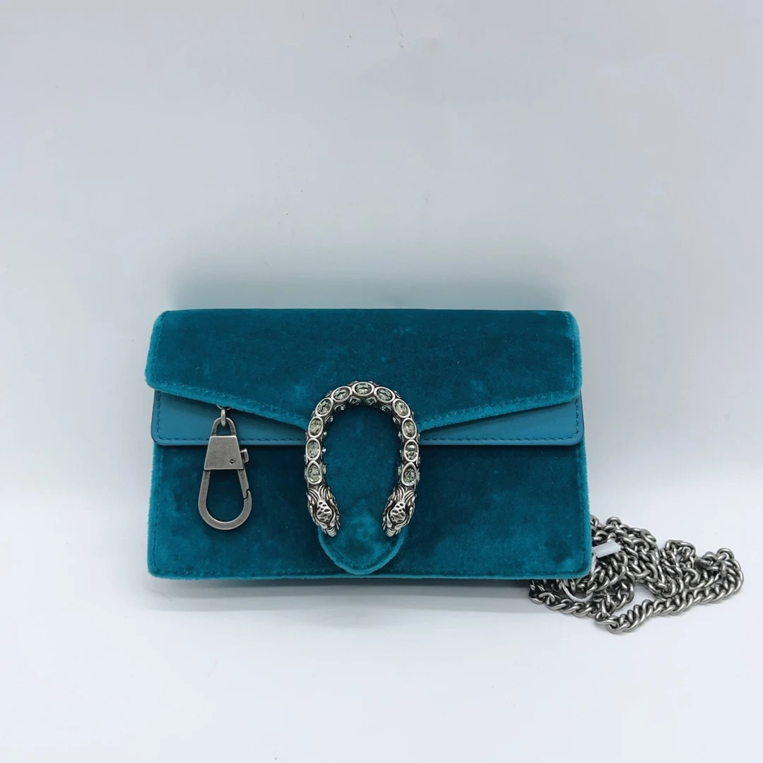 95新 GUCCI/古驰 丝绒酒神包1496 7611