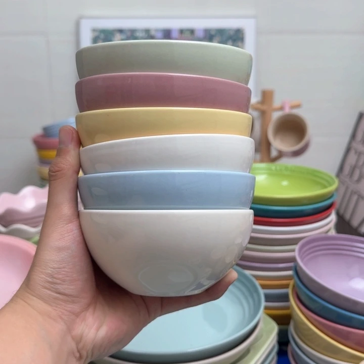 瓷片微瑕6个温哥华米饭碗330毫升