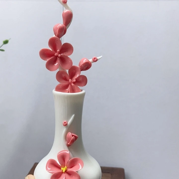 摆件手工制作陶瓷花