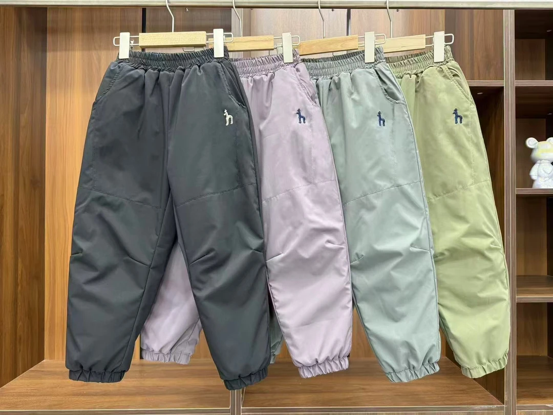 2025秋冬新款男童女童休闲百搭加棉保暖三防束脚冲锋棉裤