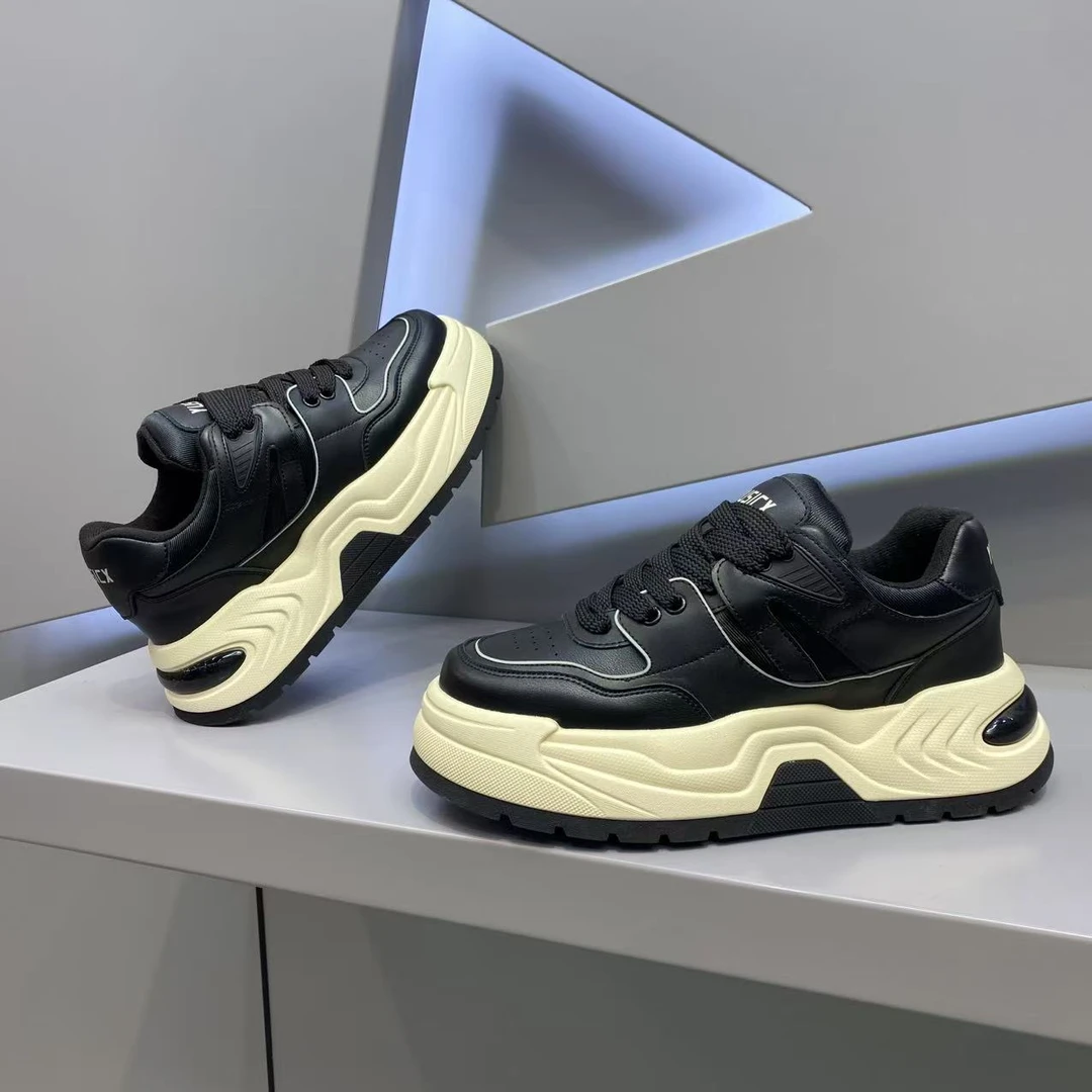 【皮鞋码】单棉同款皮面拼接男士时尚休闲潮鞋百搭潮流舒适经典 bjd