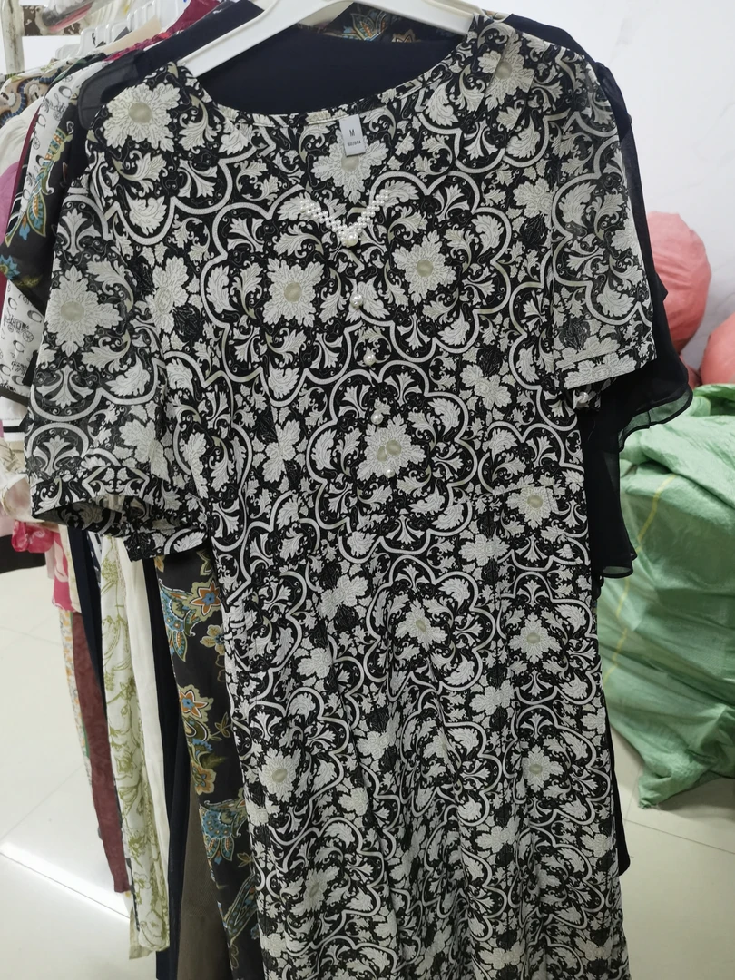 [H8F娟子优选A-3081连衣裙女士时尚气约潮拼接裙子春秋碎花