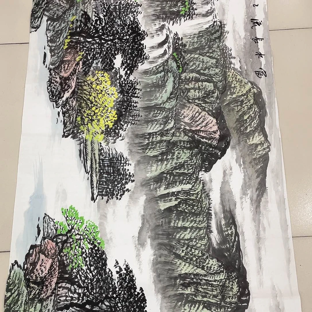 国画纯手绘山水花鸟