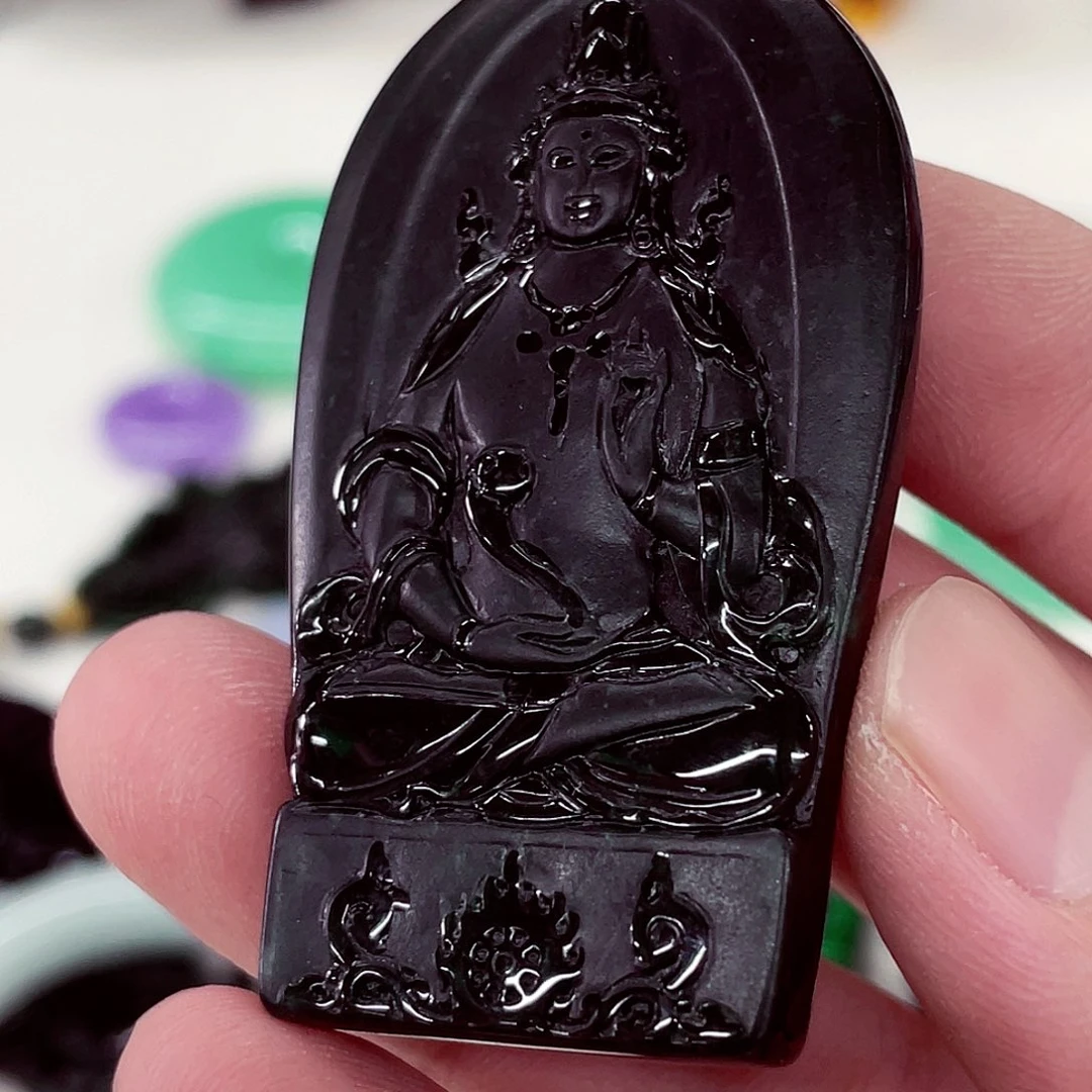 翡翠未镶嵌颈饰先鉴后发一物一证