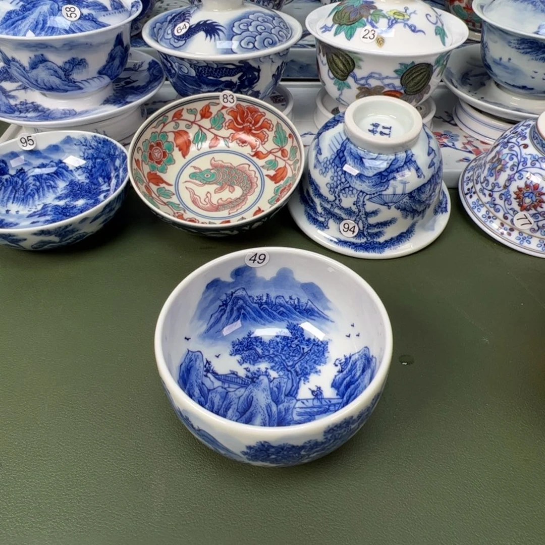 陶瓷景德镇纯手工纯手绘茶具木木49
