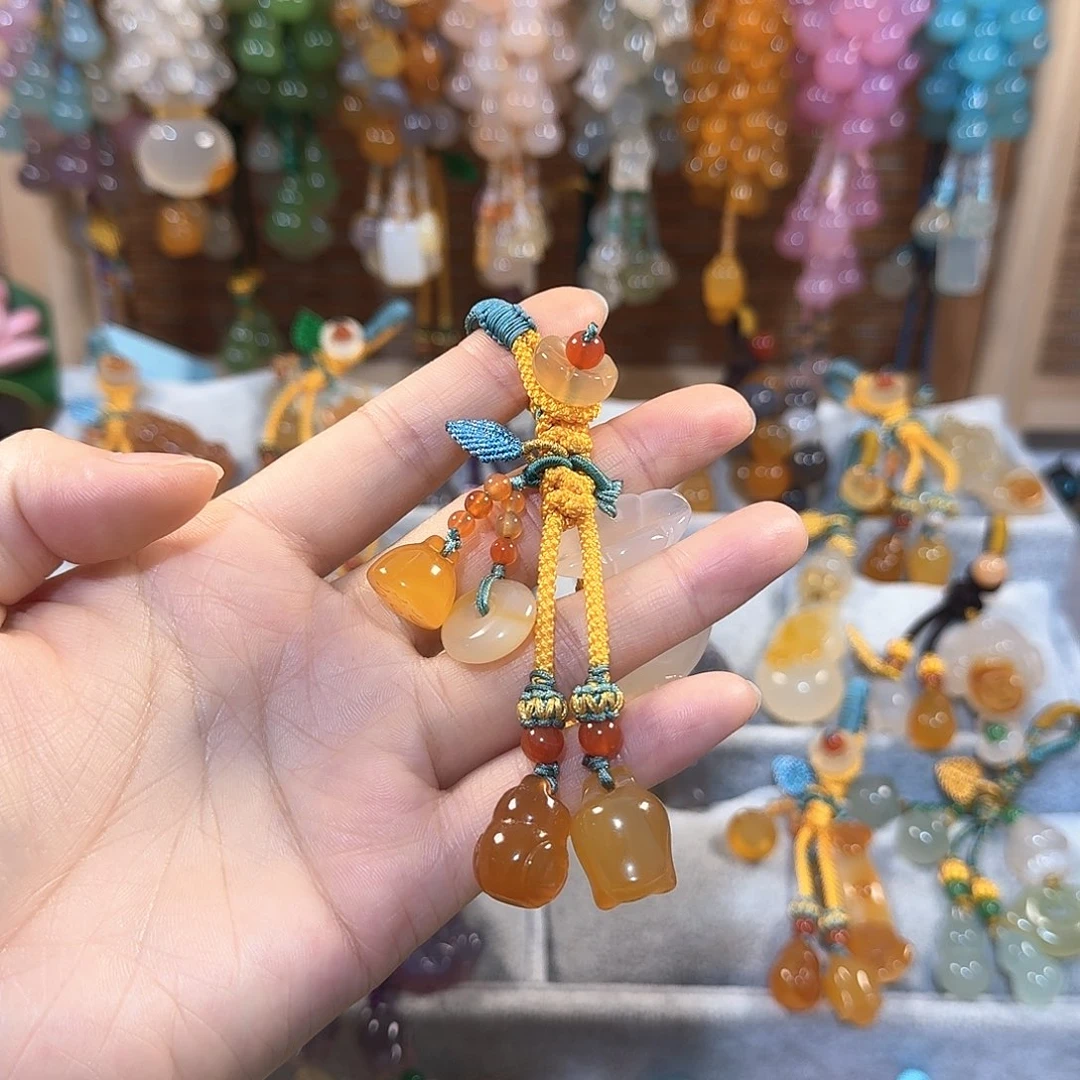 玛瑙/玉髓钥匙挂件未镶嵌ℳ****