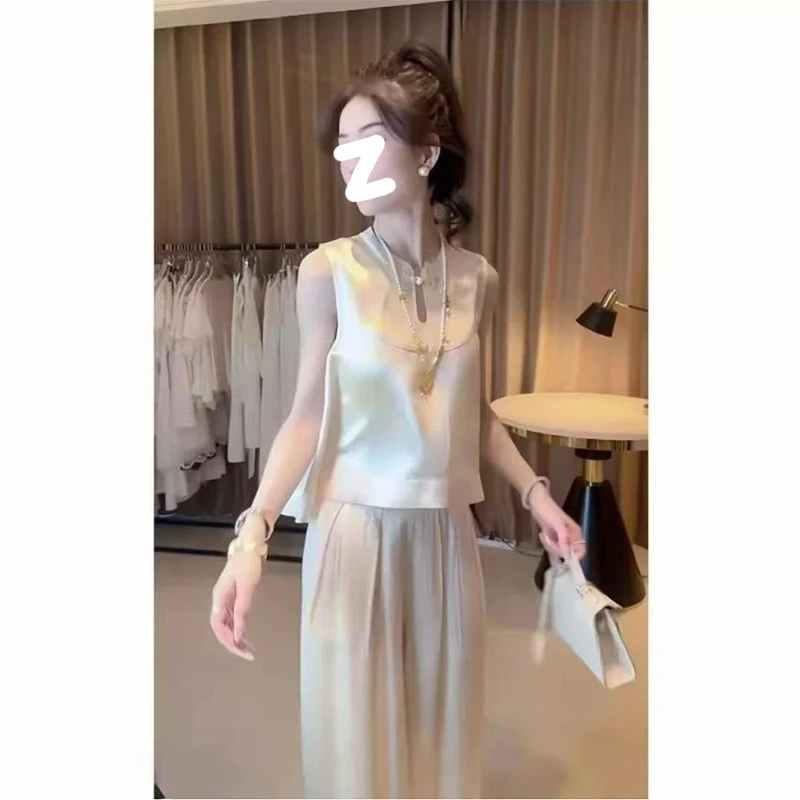 新中式国风盘扣无袖衬衫女夏季2025年新款高级感轻奢独特短款上衣