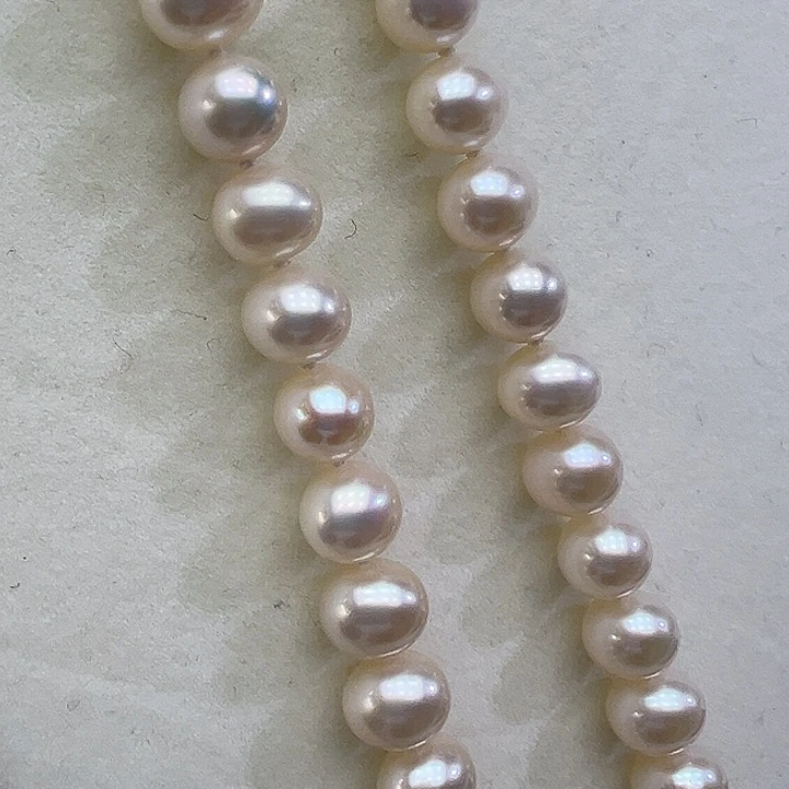 银S925镶嵌颈饰淡水珍珠➕9-10高品极光炫彩