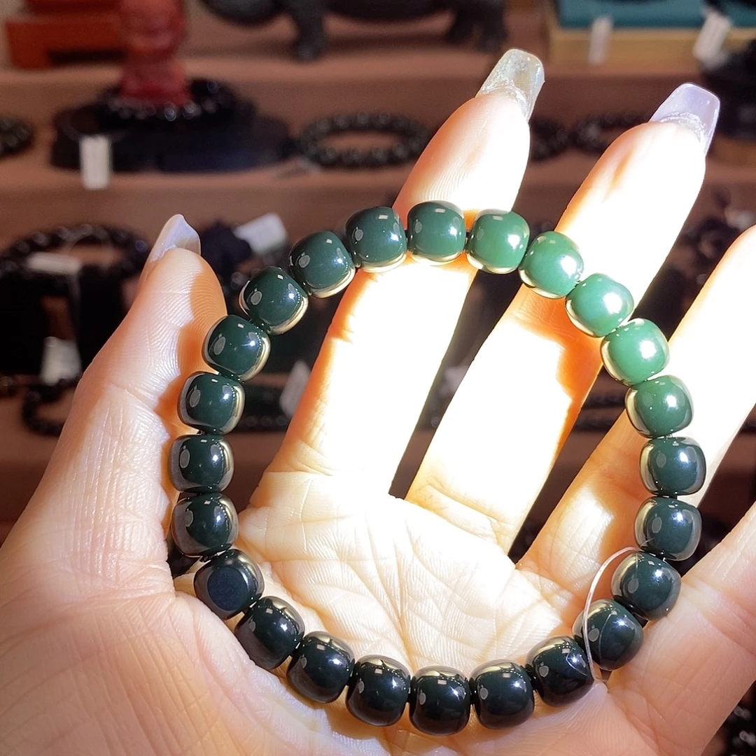 和田玉未镶嵌手链9特细