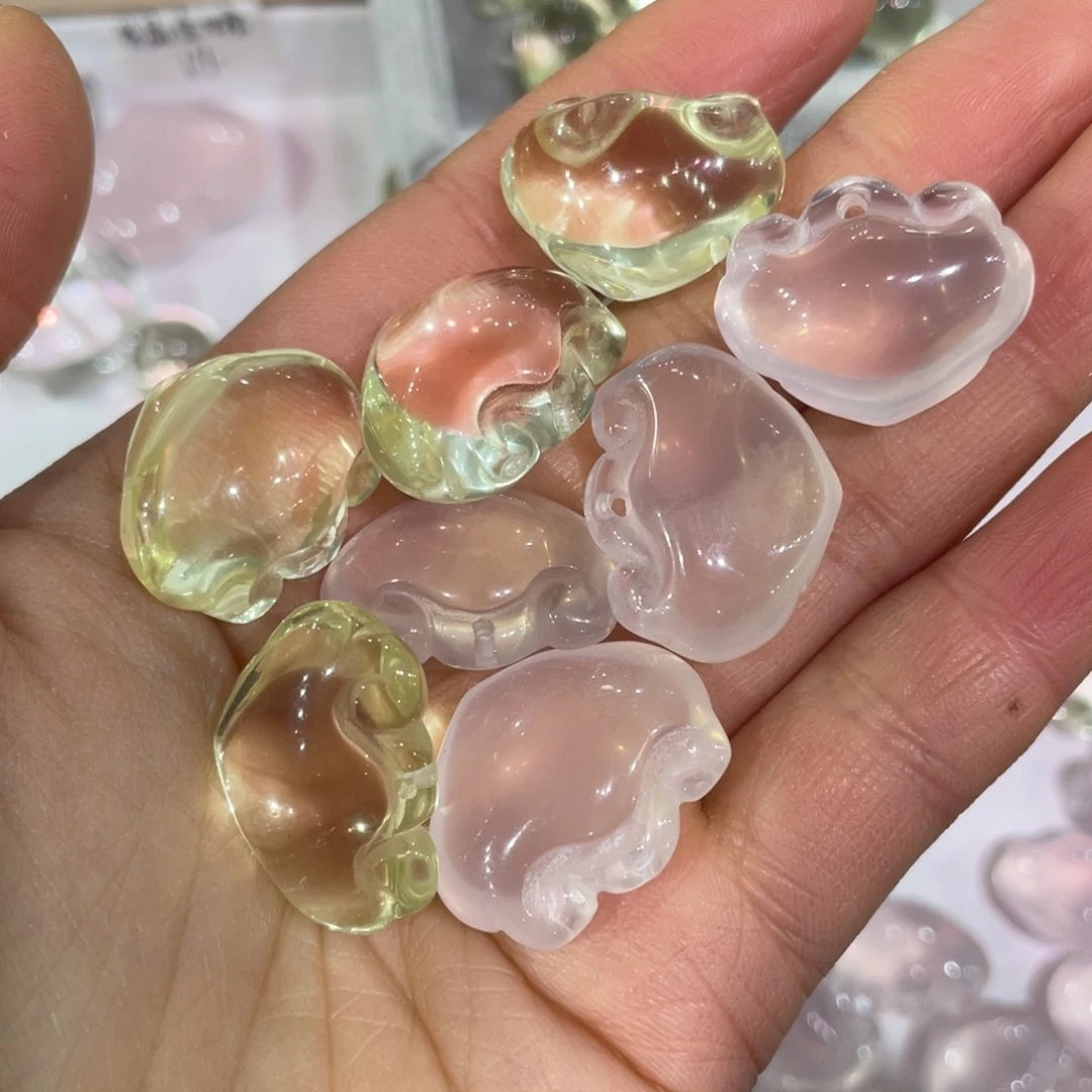 水晶吊坠合金如意吊坠随机一个