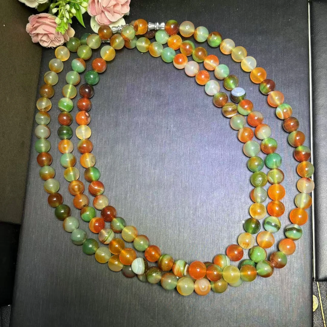 面面来财珠宝S6282-卡10左右-金蜜盐源玛瑙项链-多样性发其一