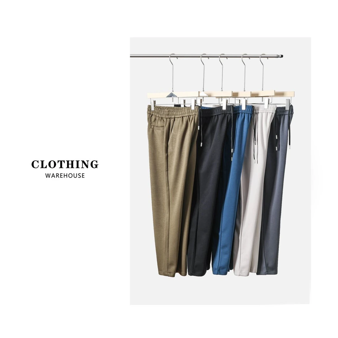 LU+卓越品质！男士基础简约通勤百搭纯色软壳直筒休闲裤！24390