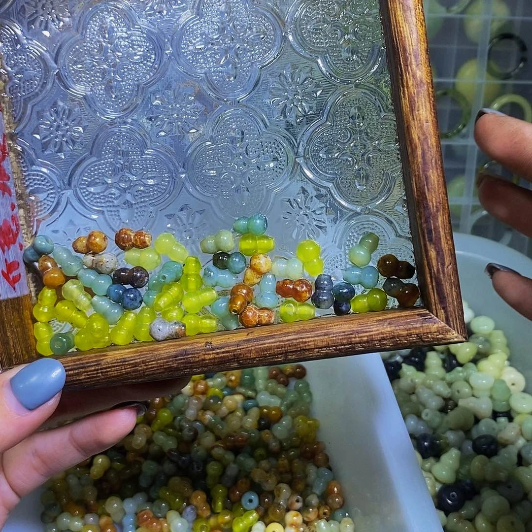 未镶嵌蛇纹石玉珠宝半成品239