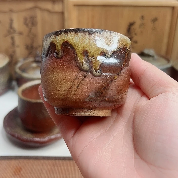 备前烧，失部笃郎主人杯，