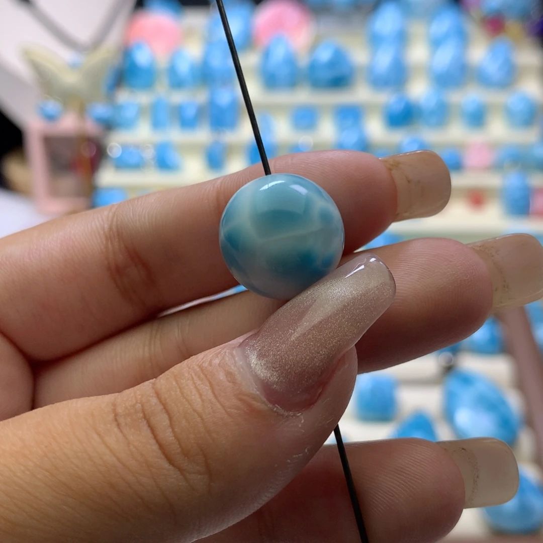 特***哥未镶嵌针钠钙石（海纹石）珠宝半成品