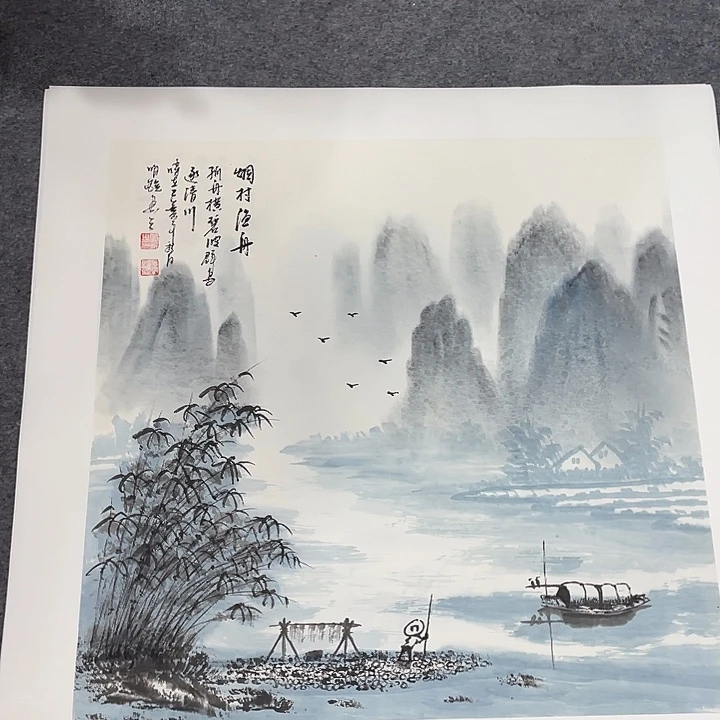 国画今天上午国画作品展示