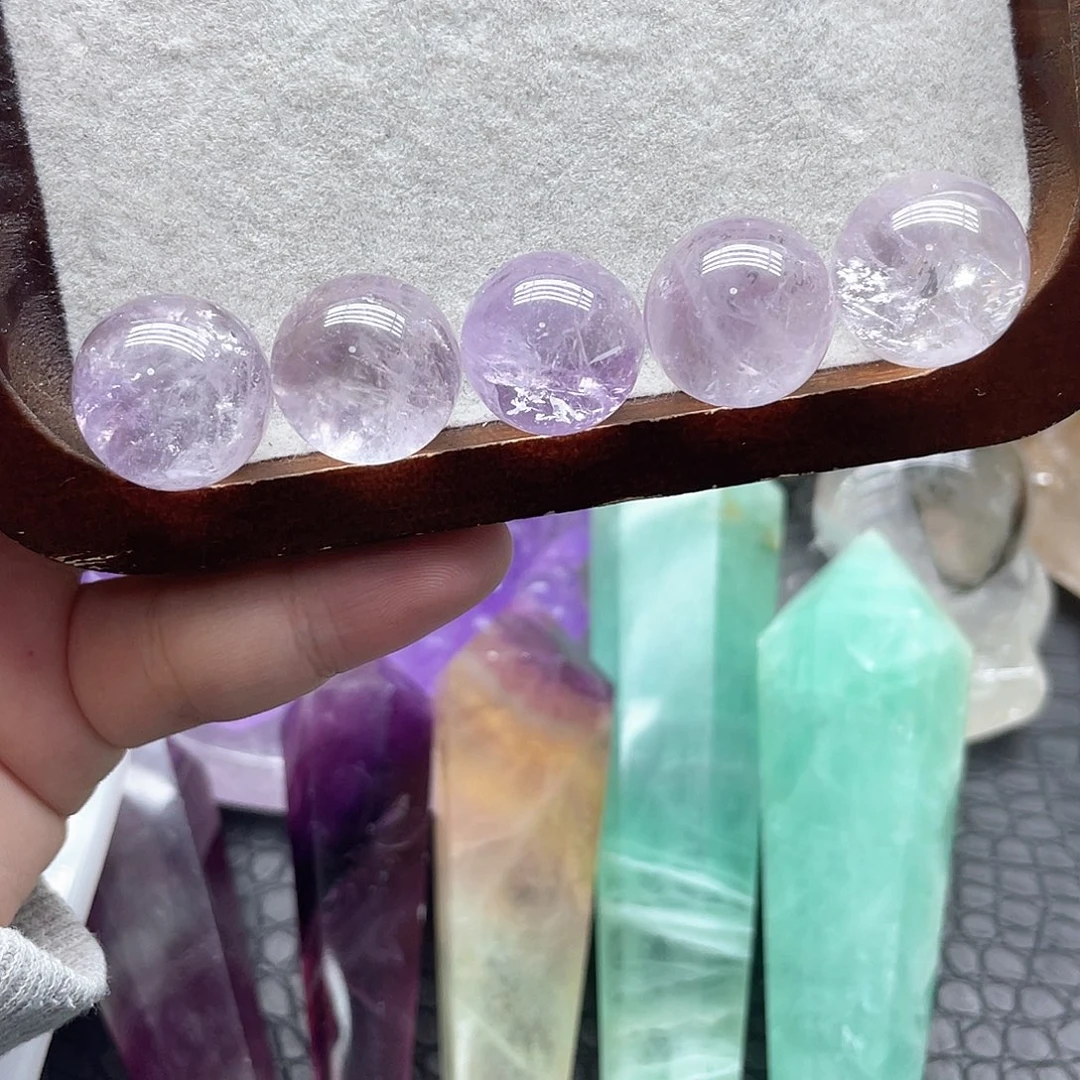 水晶珠宝半成品未镶嵌97（紫水晶球1.7-1.8cm左右）