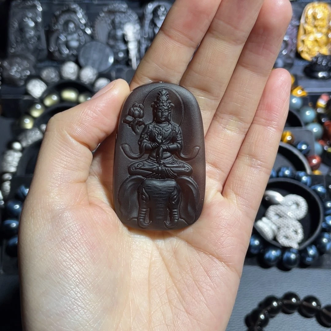 黑曜岩吊坠(赠链)未镶嵌(****子