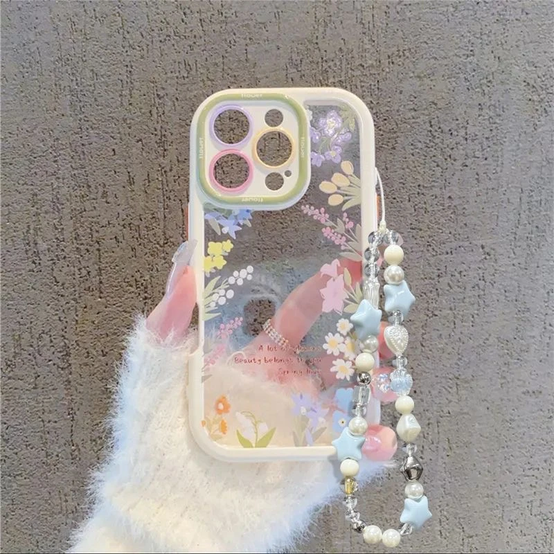 ins风春夏花草适用苹果16promax手机壳15iPhone14防摔13全包12新