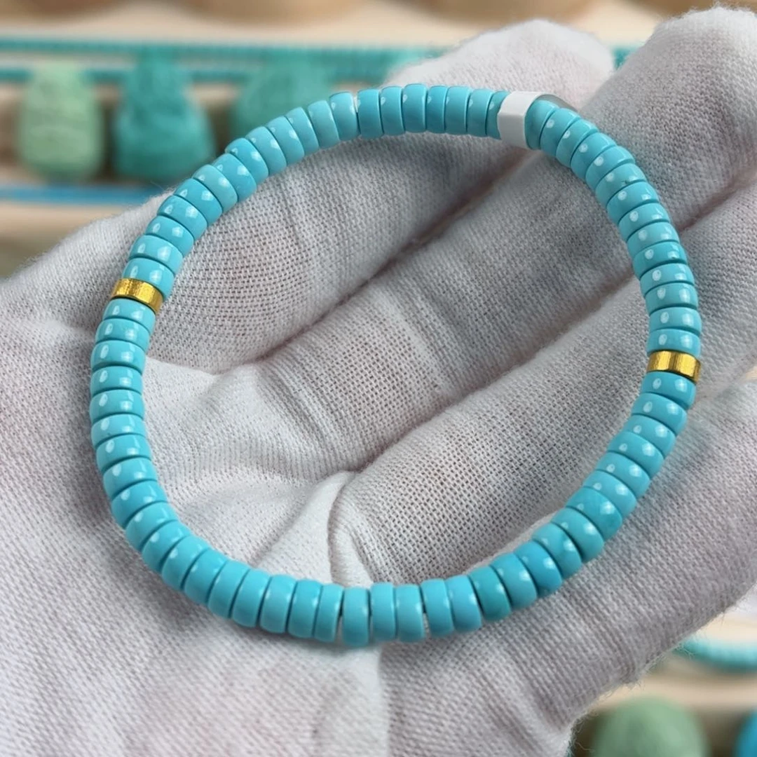 18K金镶嵌绿松石配饰